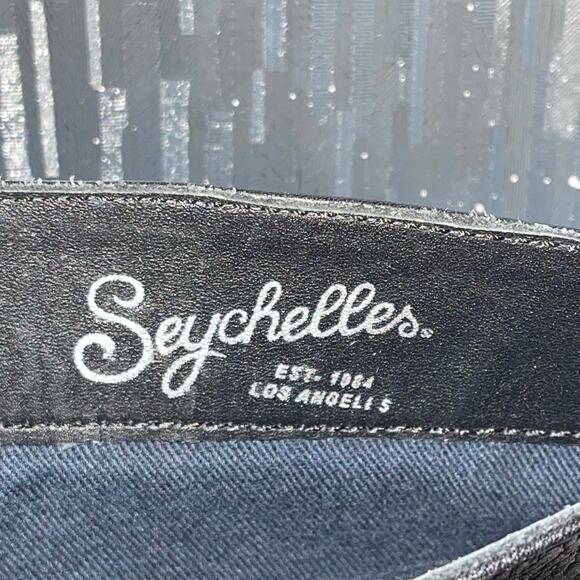 Seychelles Obsidian Black Round Toe Leather Knee High Boots Block Heel Women - Picture 11 of 15